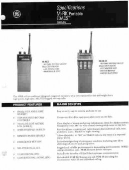 Буклет GE M-RK Portable EDACS 900 MHz, 55-302, Баград.рф